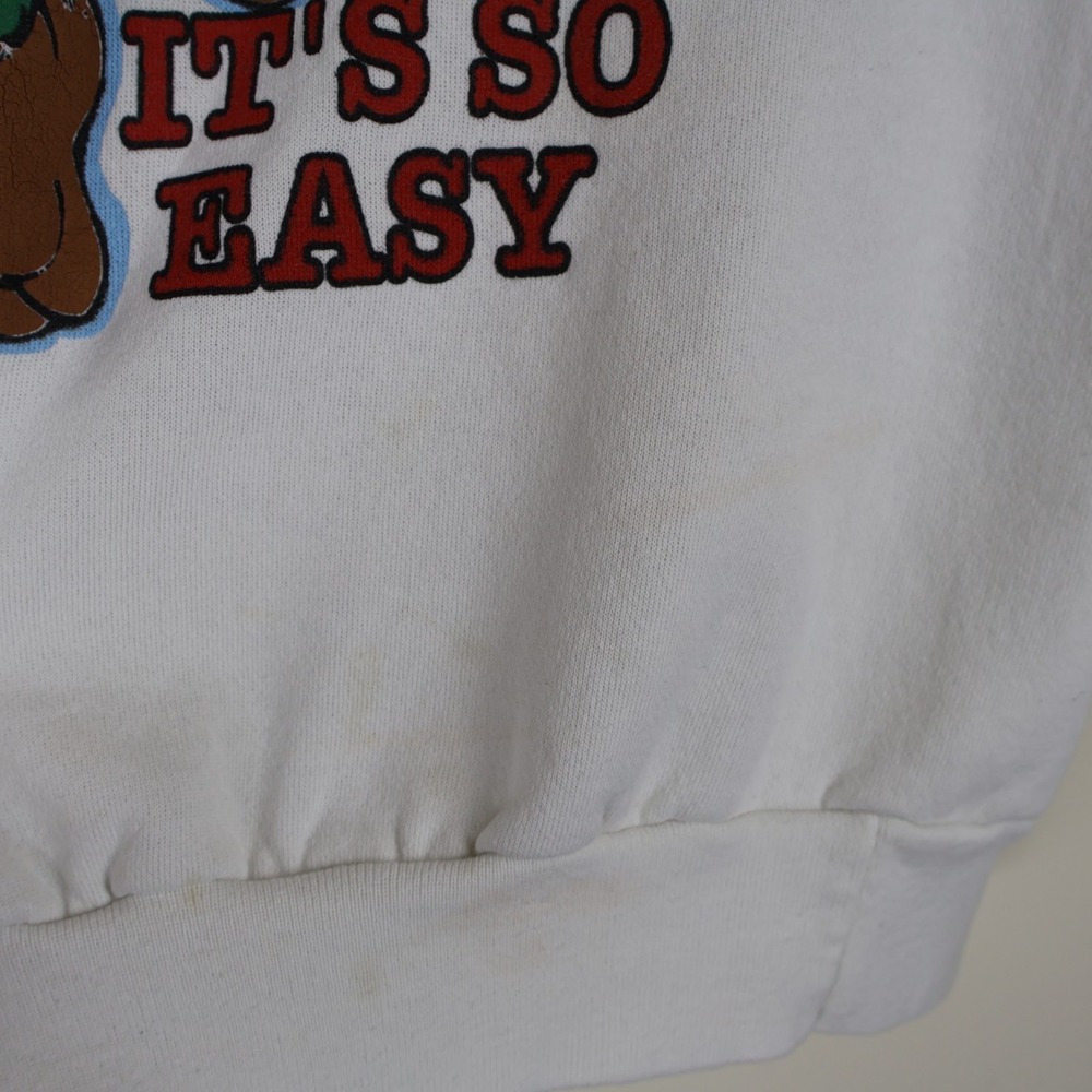 Vintage Holiday Shopping Bear Abearican Express Sweatshirt White Medium 21x24 - Picture 12 of 16